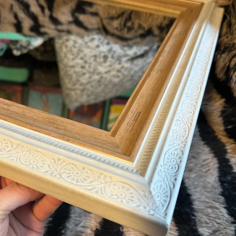 Elegant White Framed Wall Mirror